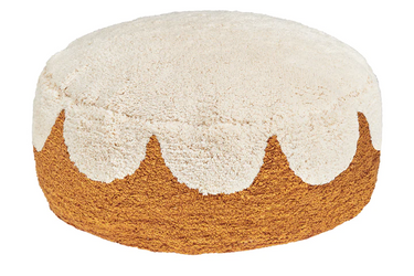 Butterscotch Shag Floor Cushion